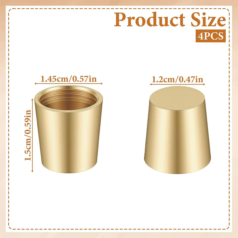 Display Risers Set - ขาตั้งทองเหลือง 4 ชิ้น พร้อมแผ่นกันลื่น สำหรับกล่องใส่เครื่องประดับ ถาดโชว์