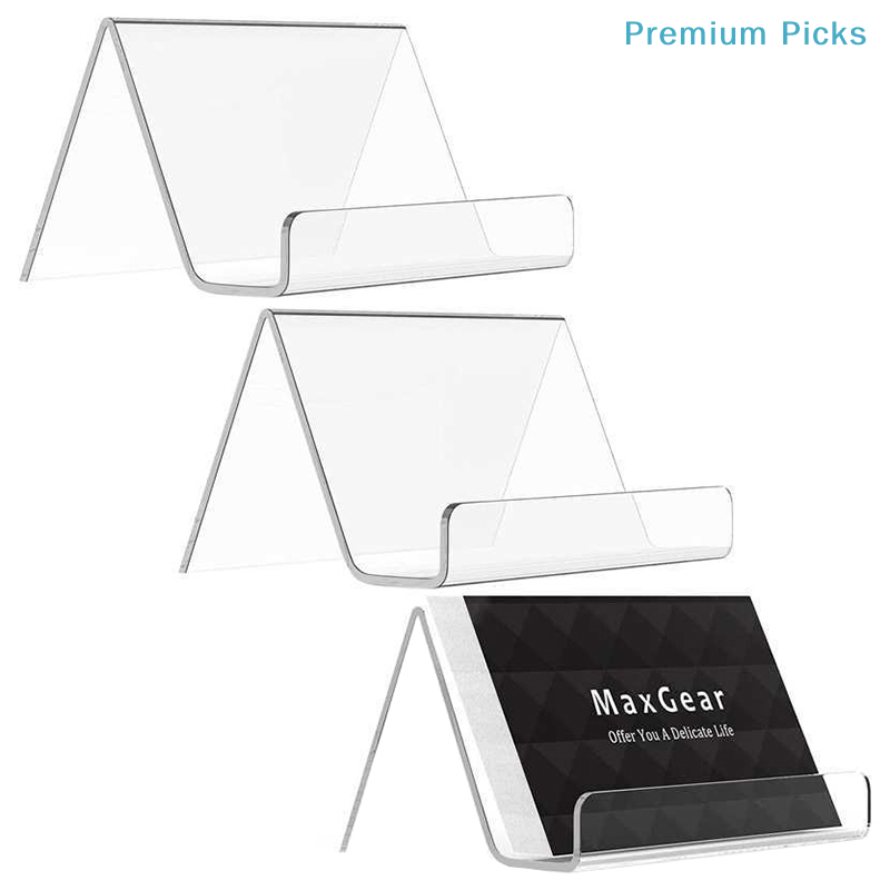 Graded Card Display - ที่วางนามบัตรอะคริลิกใสแบบพกพาสำหรับโต๊ะทำงาน ชั้นวางของ กล่องเก็บของ ที่วางโชว์สินค้า อุปกรณ์สำนักงานและร้านอาหาร