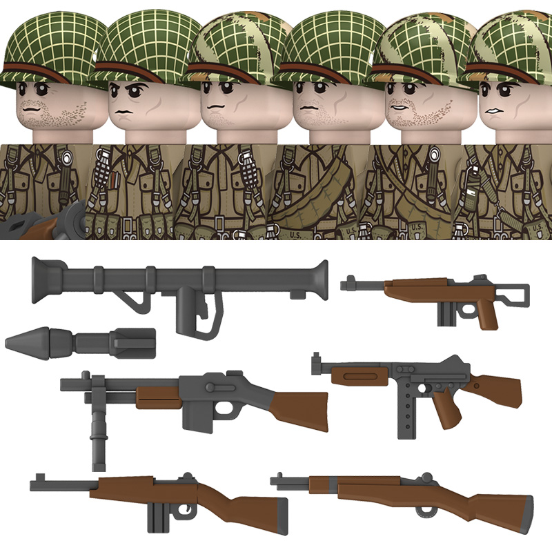 Lego Minifigure Holder - WW2 US 101st Airborne Division ทหารทหาร