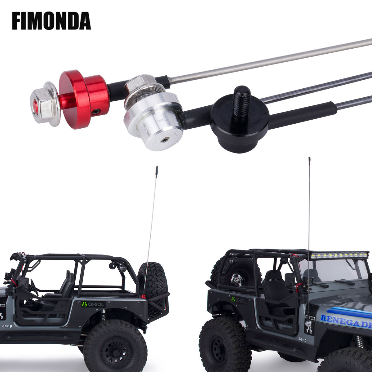 Tamiya Model Rc Car - 50 ซม.โลหะปรับจําลองเสาอากาศแท่นสําหรับ 1/8 1/10 RC Crawler