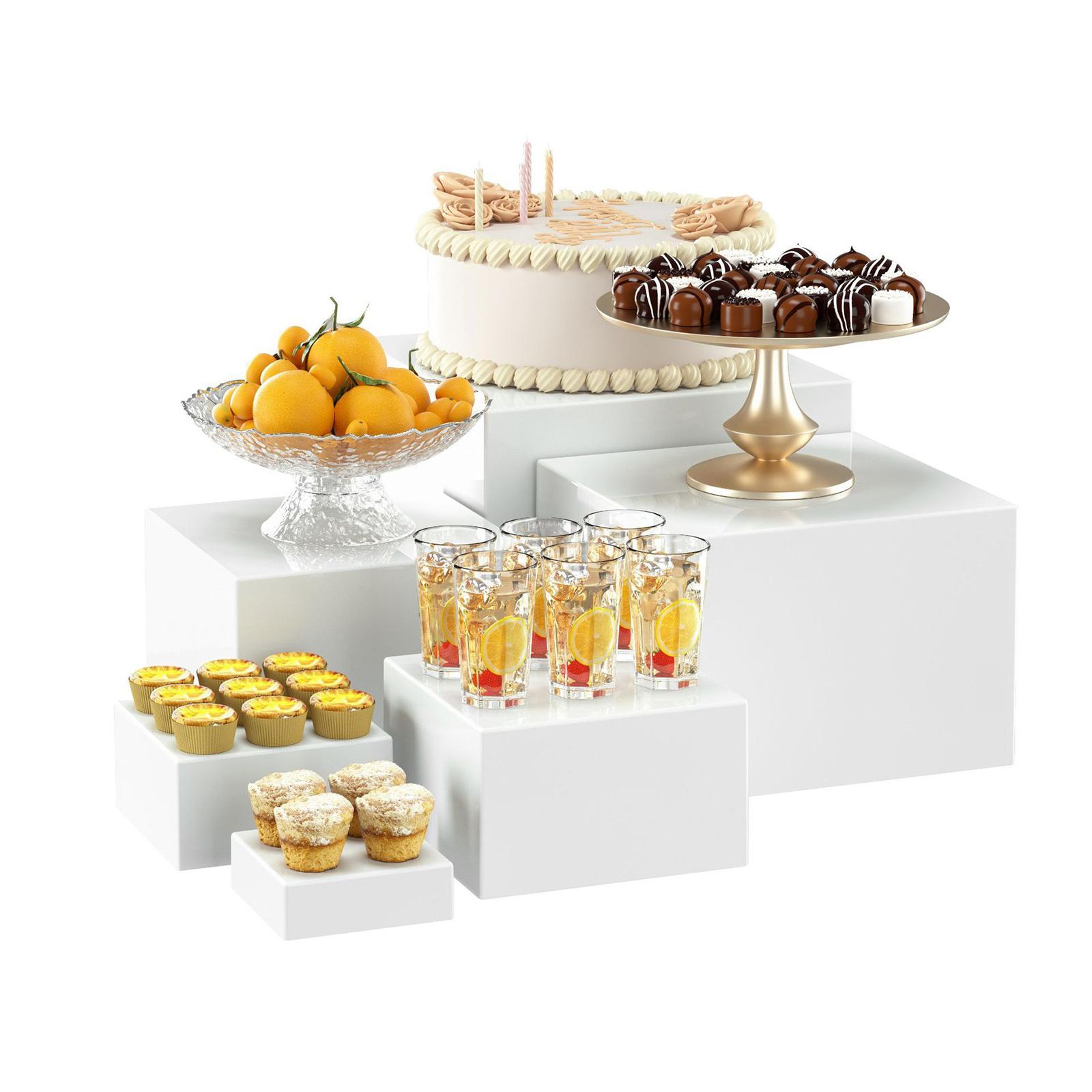 6x อะคริลิคบุฟเฟ่ต์ Riser โต๊ะ - Display Risers Set บทวิจารณ์และราคา