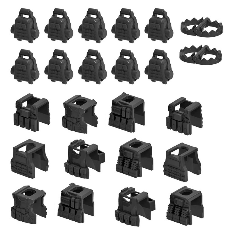 MOC ทหารเกราะเสื้อกั๊กยุทธวิธี - Lego Minifigure Holder บทวิจารณ์และราคา